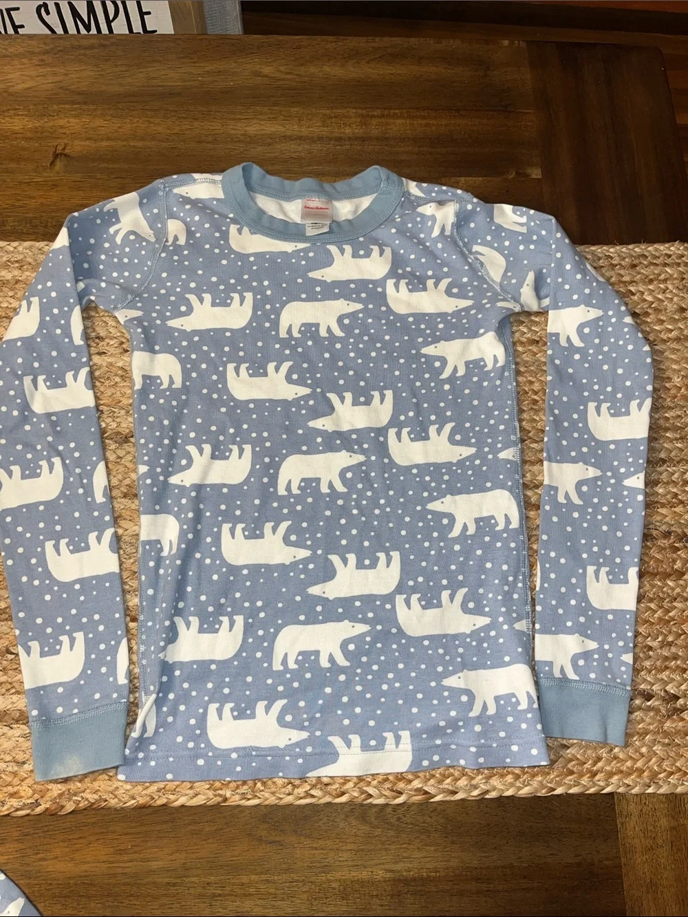 Hanna Andersson 2 pc Pajama Set 14-16 polar bears